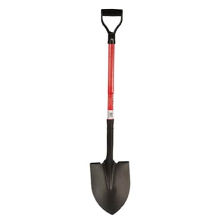 Emsco Group Workforce Round-Point Shovel D-Grip Handle- 28 in. 1235-1